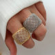 pave zircon chunky ring