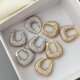 Pave zircon fashion hoop