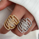 Pave zircon fashion ring