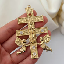 Metal cross pendant