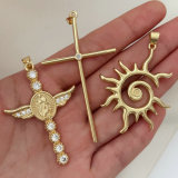 pave cross charm