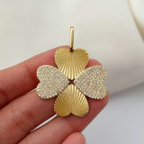 Pave clover charm