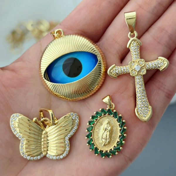 Butterfly cross charm