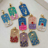 Enamel sqaure charm