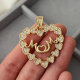 Pave heart charm