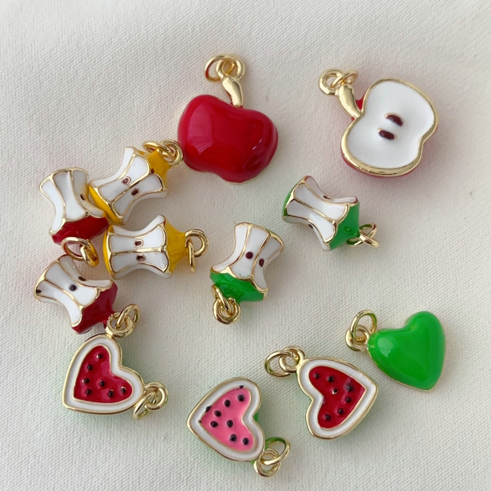 Enamel fruit charm