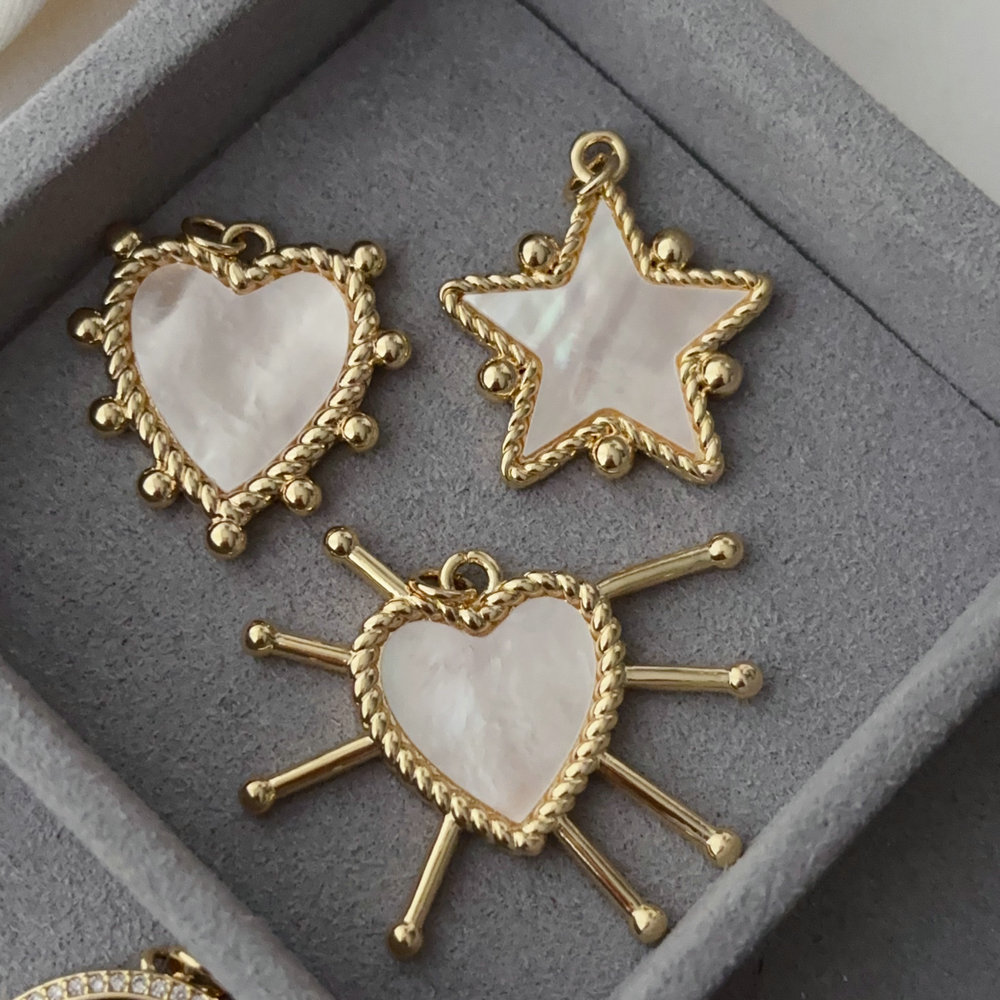 Mop star heart charm