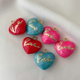 Enamel lover charm