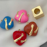 Enamel heart charm