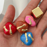 Enamel heart charm