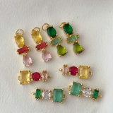 Pave zircon colorful zircon charm