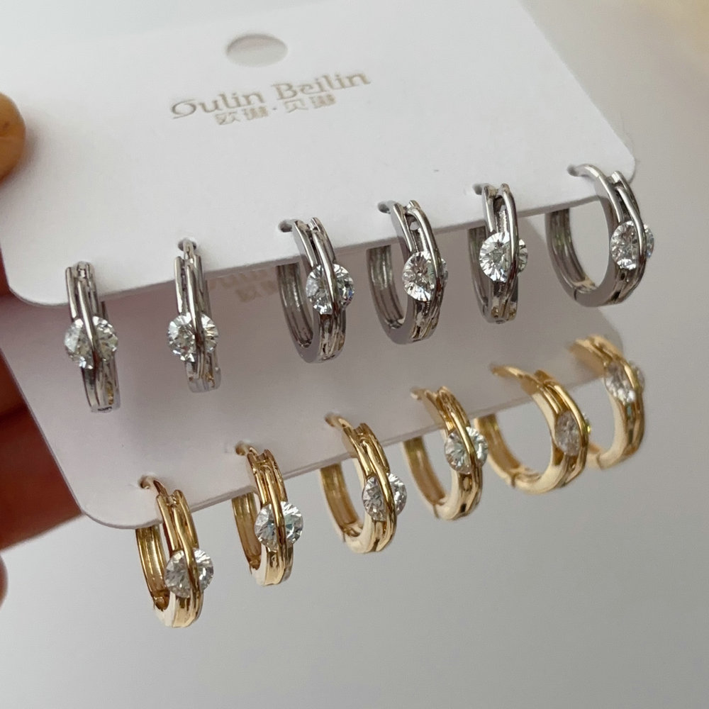 Set fashion circle hoop