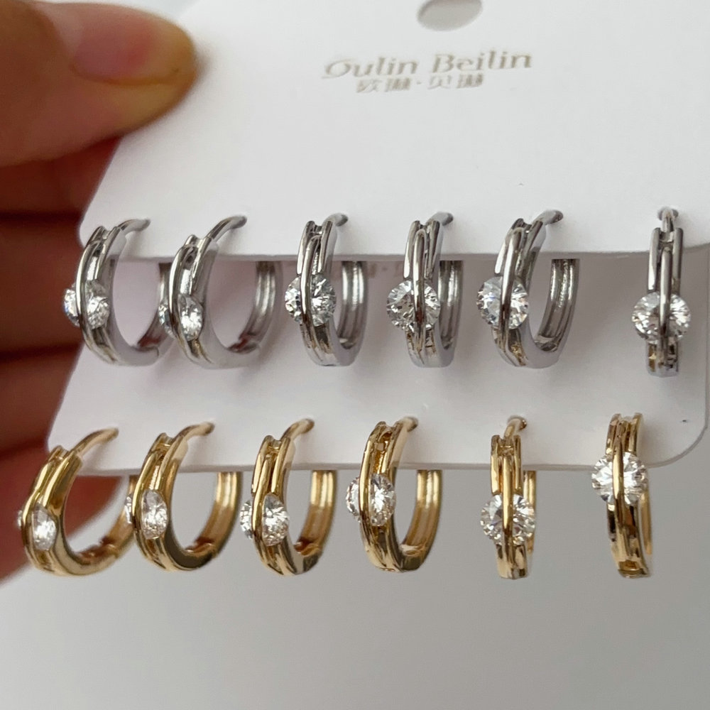 Set fashion circle hoop