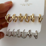 Set snail earrings