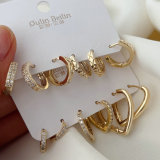 Set heart earrings