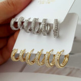 Pave zircon basic set earrings
