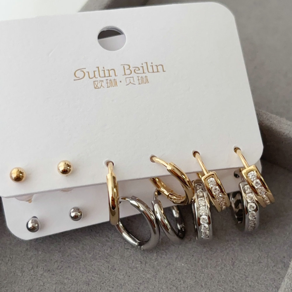 Set fashion circle hoop