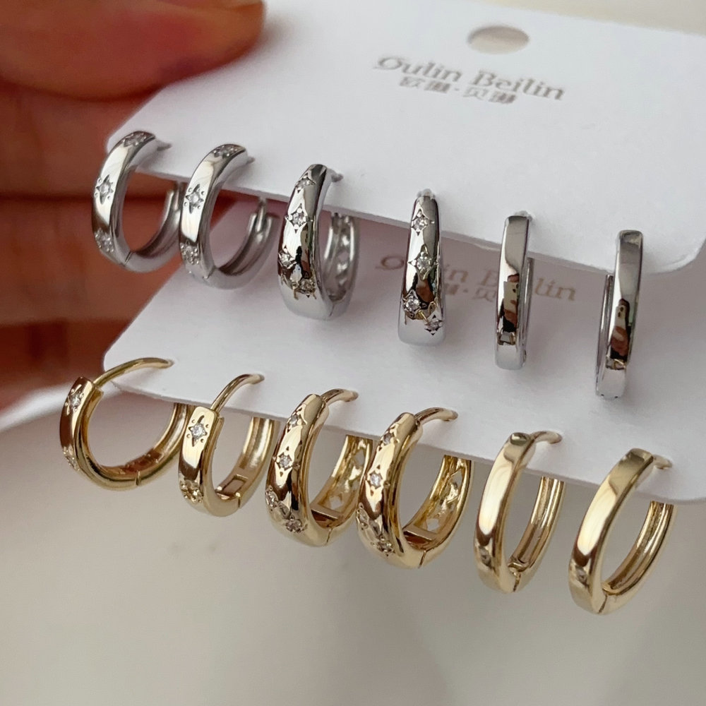 Set star earrings