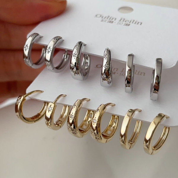 Set star earrings