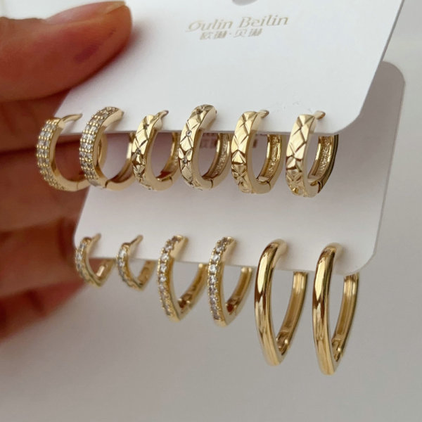 Set heart earrings