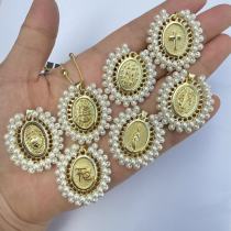 Handmade glass pearl pendant