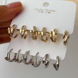 Set snail earrings