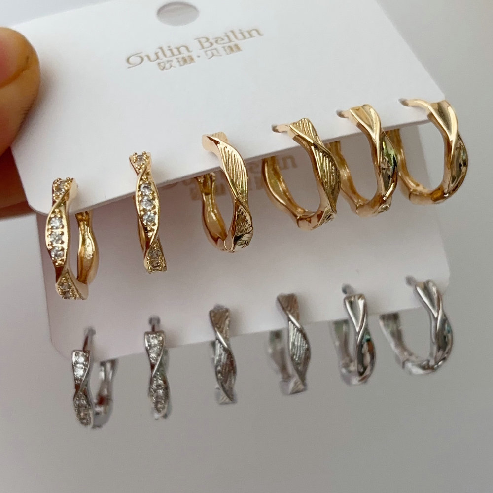 Set fashion circle hoop