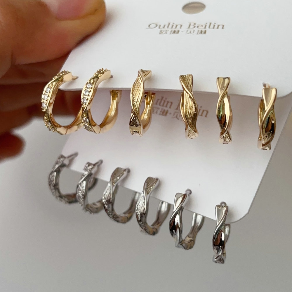Set fashion circle hoop