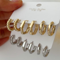 Metal set earrings