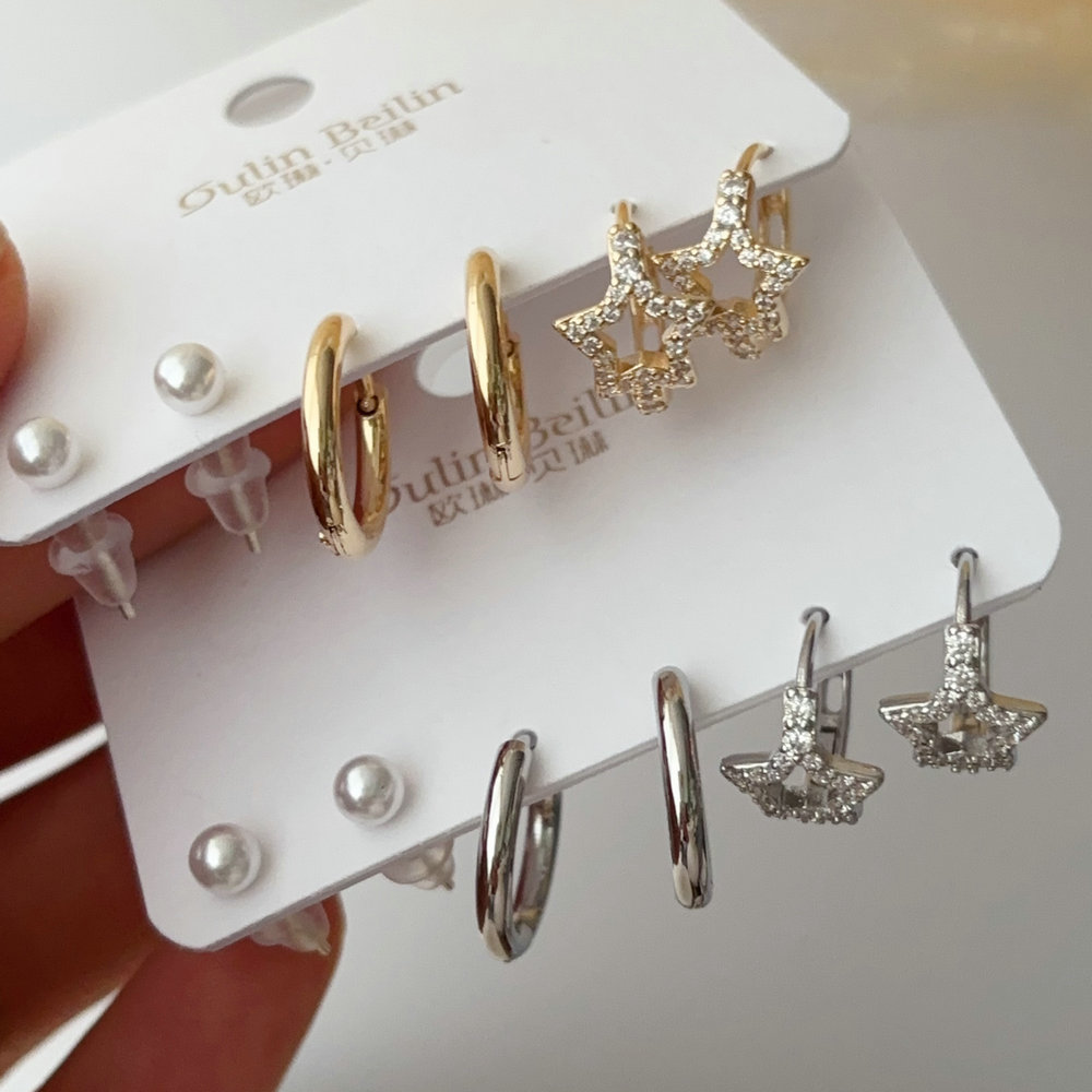 Set star earrings