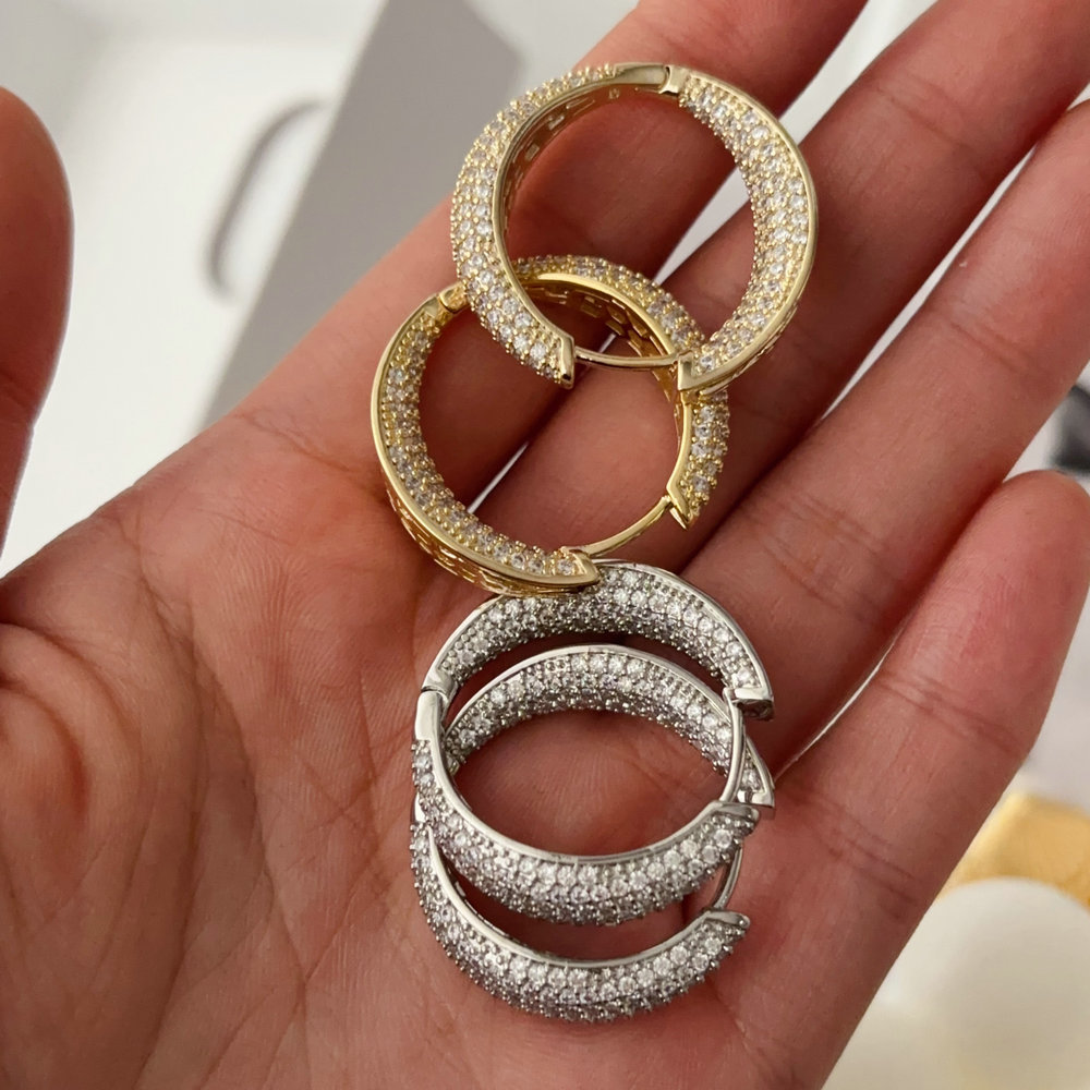 Pave zircon hoop