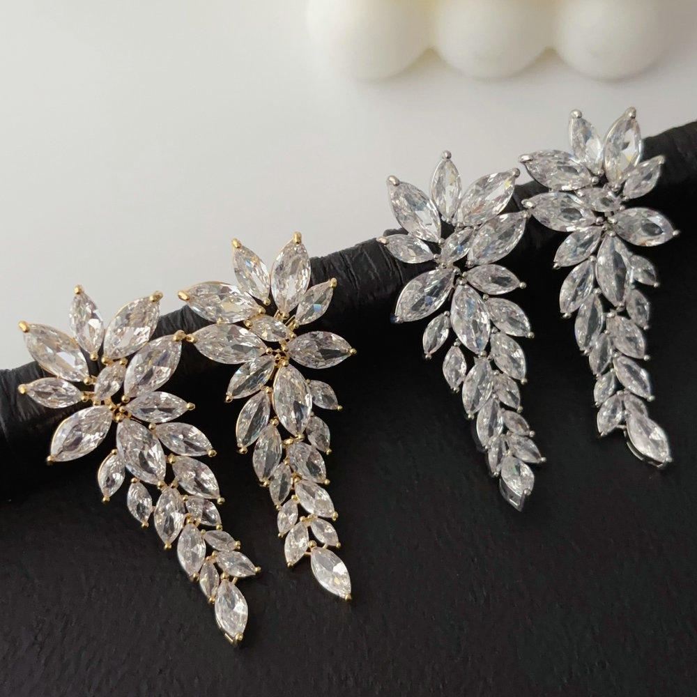 Pave zircon party earrings