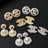 Pave zircon channel earrings