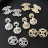 Pave zircon channel earrings