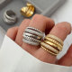 Pave zircon twist ring