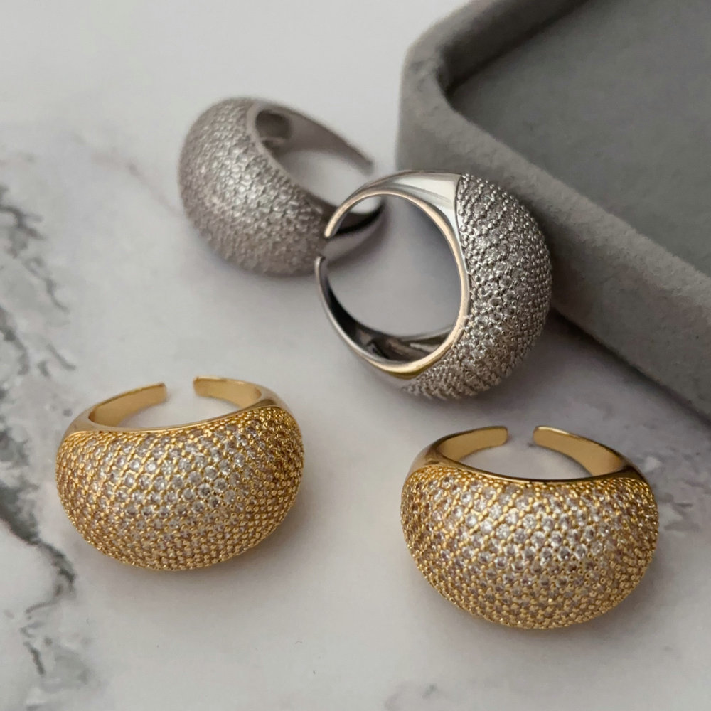 Pave zircon full ring