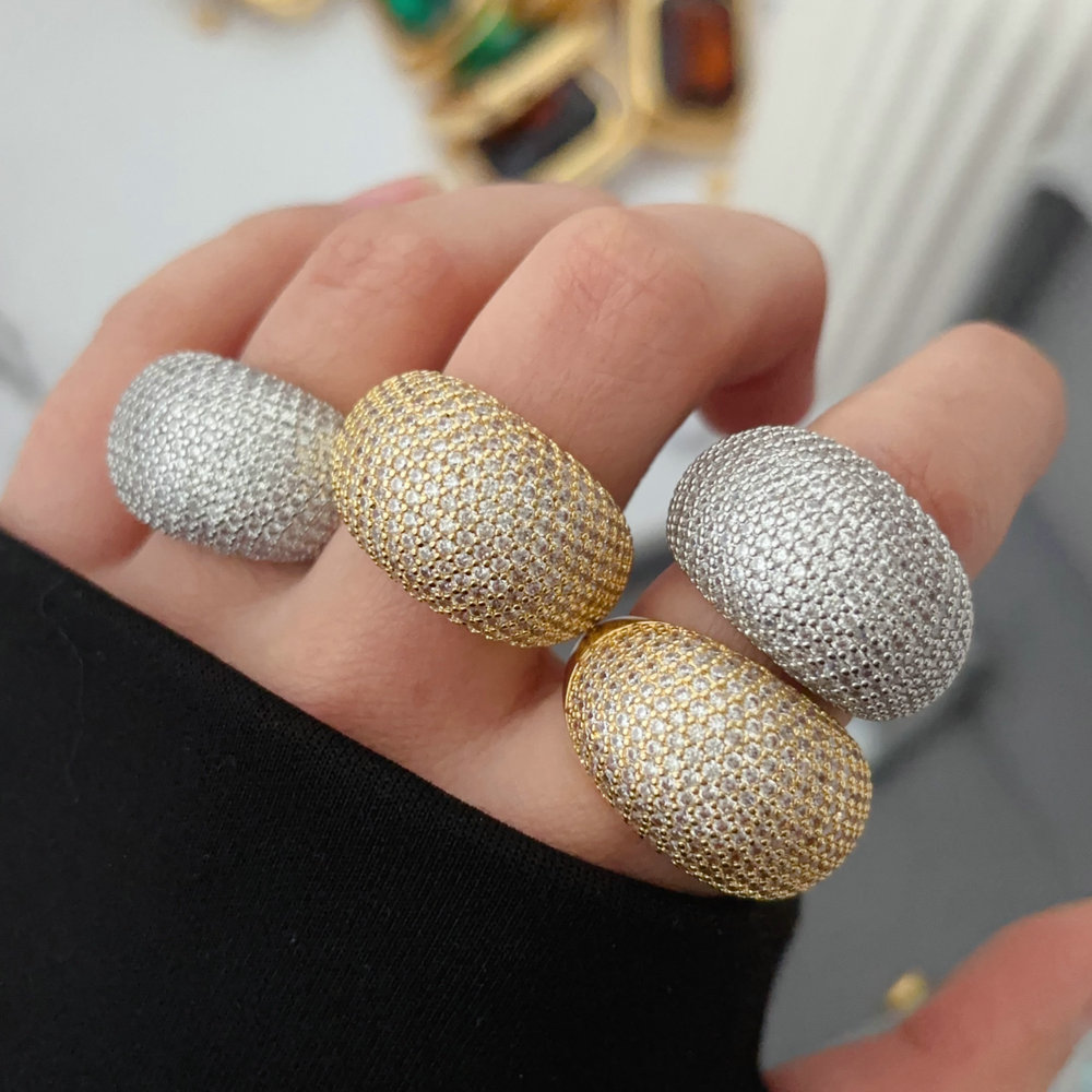 Pave zircon full ring