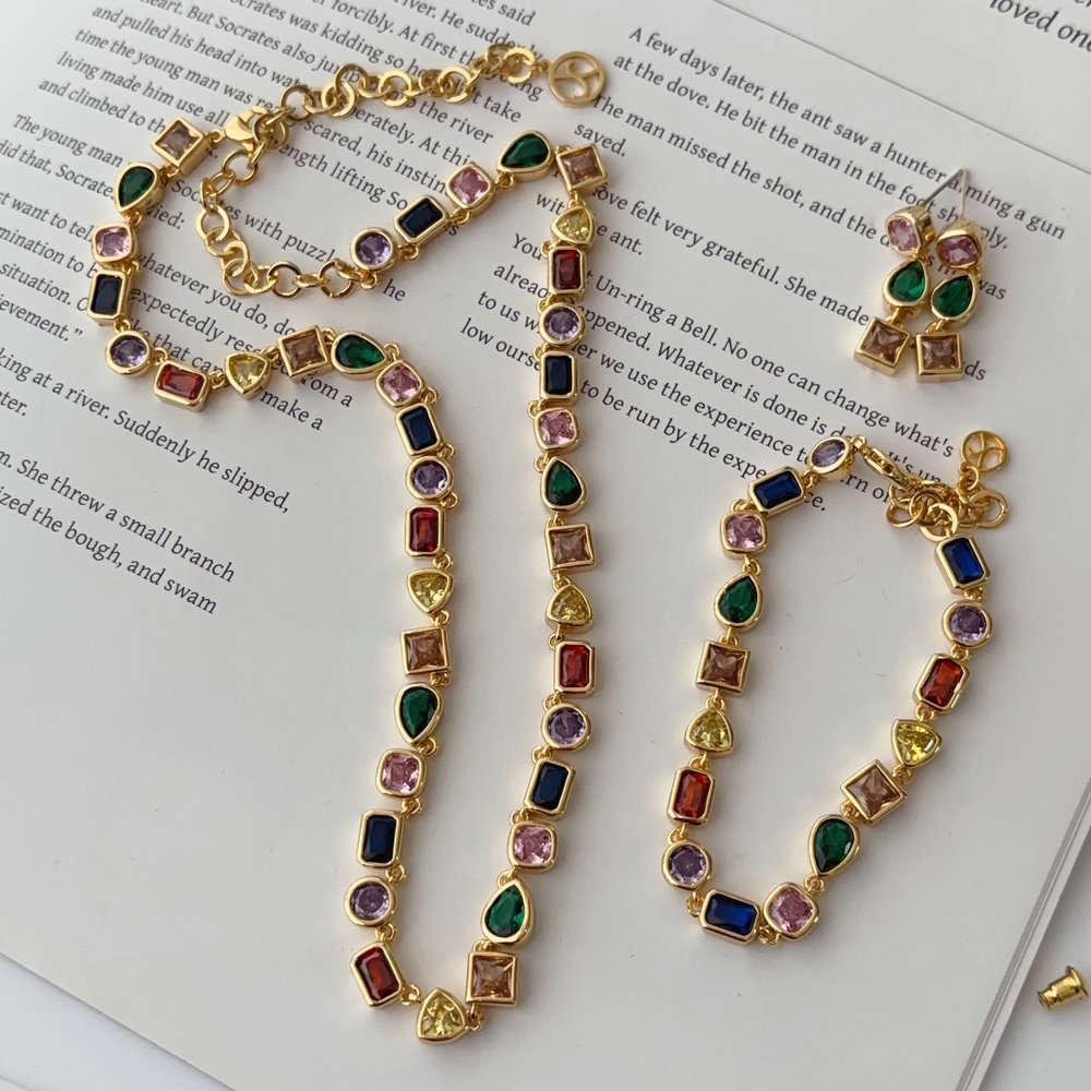 Colorful set jewelry