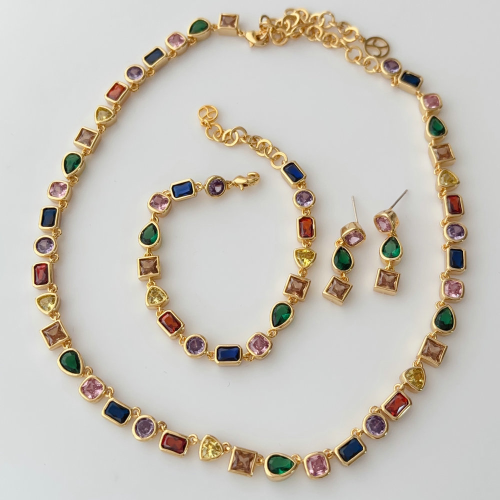Colorful set jewelry