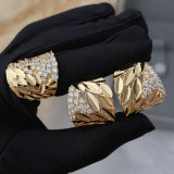 Set leaf earrings and ring