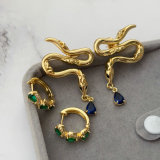 Pave snake earrings