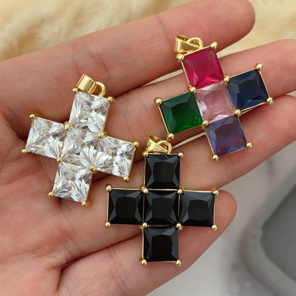 Pave corss pendant