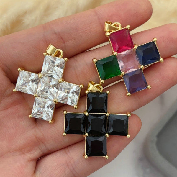Pave corss pendant