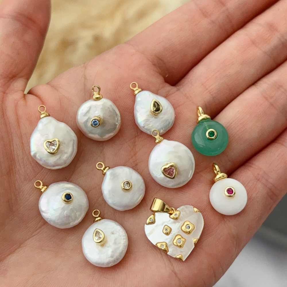 Fresh water pearl charm
