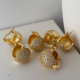 pave ball earrings