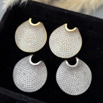 Pave zircon fashion earrings