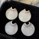 Pave zircon fashion earrings