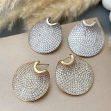 Pave zircon fashion earrings