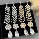 Pave zircon party earrings