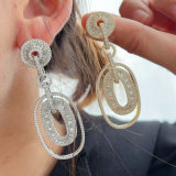 Pave zircon party earrings